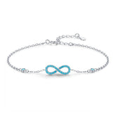 Pulsera Plata Infinito Turquesa de Plata