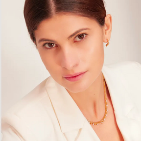 Collar Dorado con Piedras de Circonita